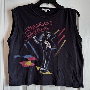 Vintage Black Michael Jackson Graphic Tank Top size medium